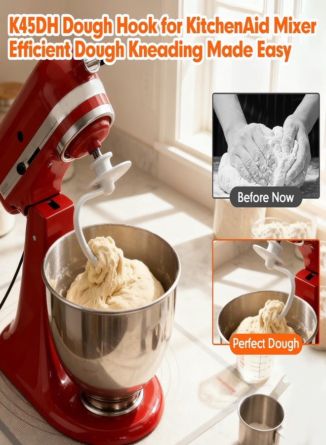 YIFOCUS Dough Hook Replacement for 4.5-5 Quart Tilt-Head Stand Mixers, Coated C-Shaped Bread Hook Attachment for Kneading Bread, Pizza, and Yeast Dough, Durable Mixer Accessory for Home Baking - Image 5